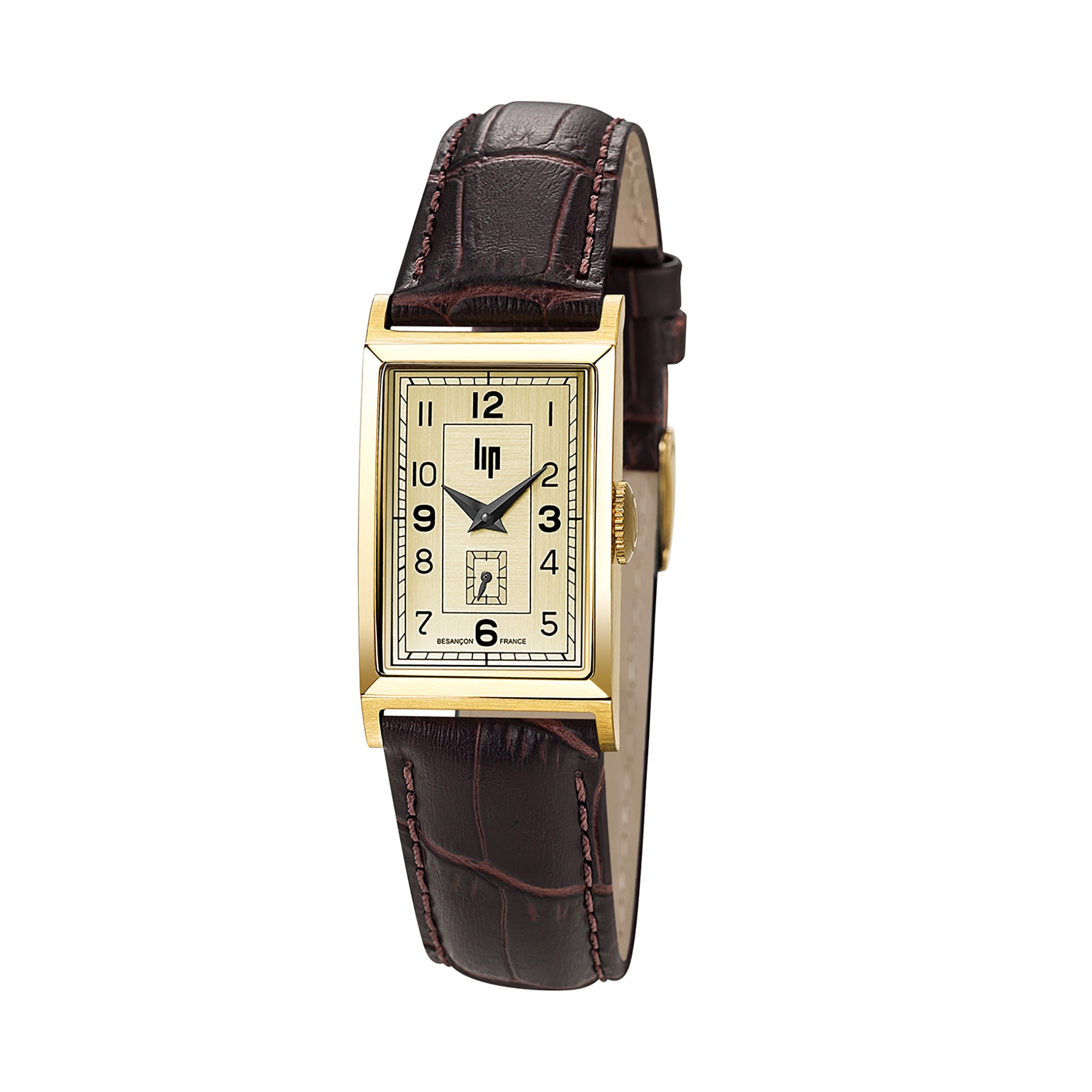 LIP Montre LIP Femme Churchill T18 en Cuir Marron 671006