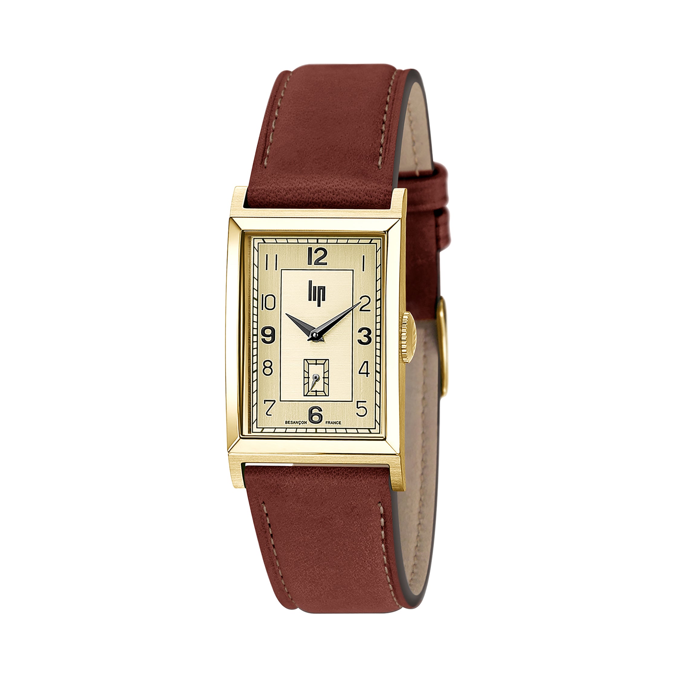 LIP Montre LIP Homme Churchill T24 en Cuir Marron 671277