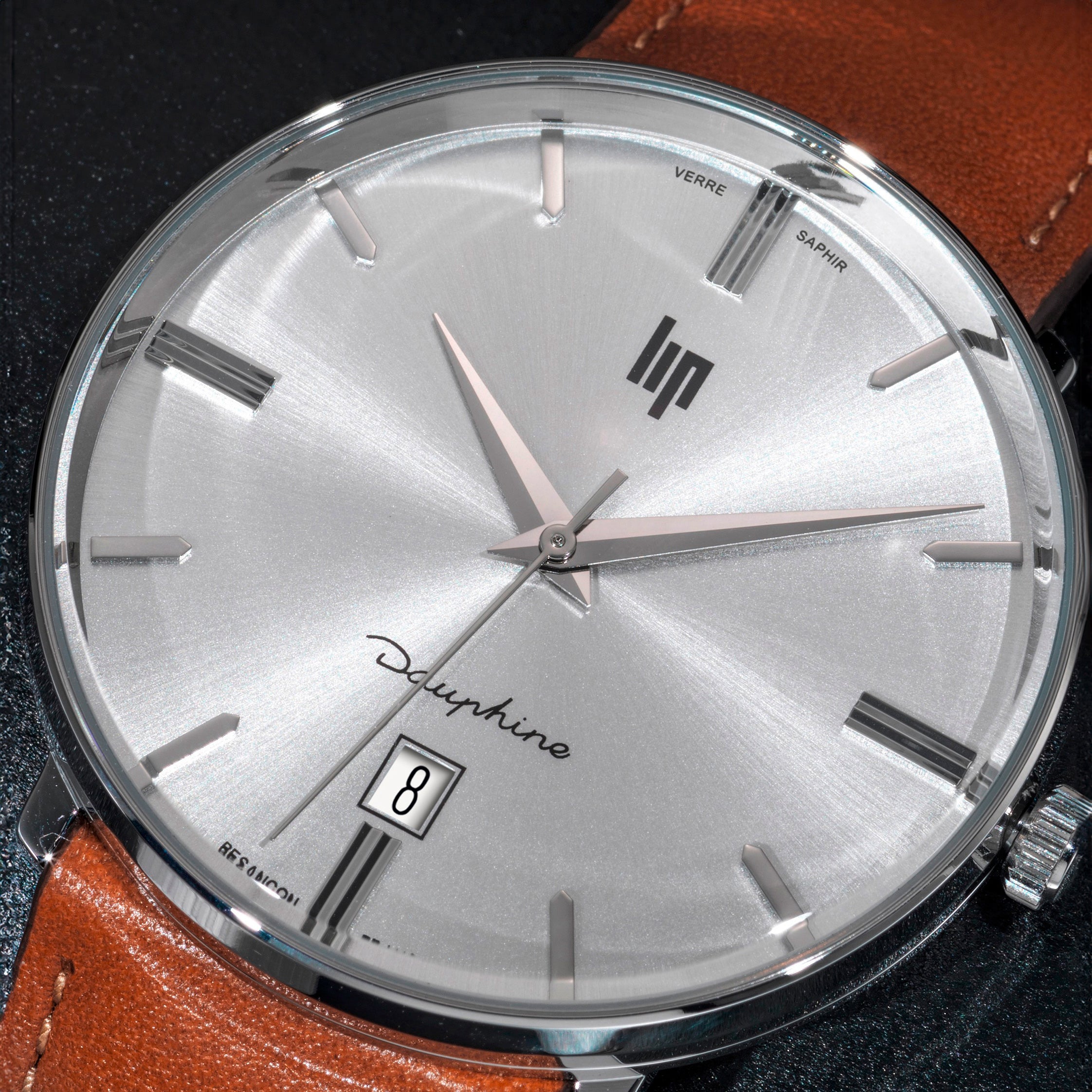 LIP Montre LIP Homme Dauphine en Cuir Marron 671422