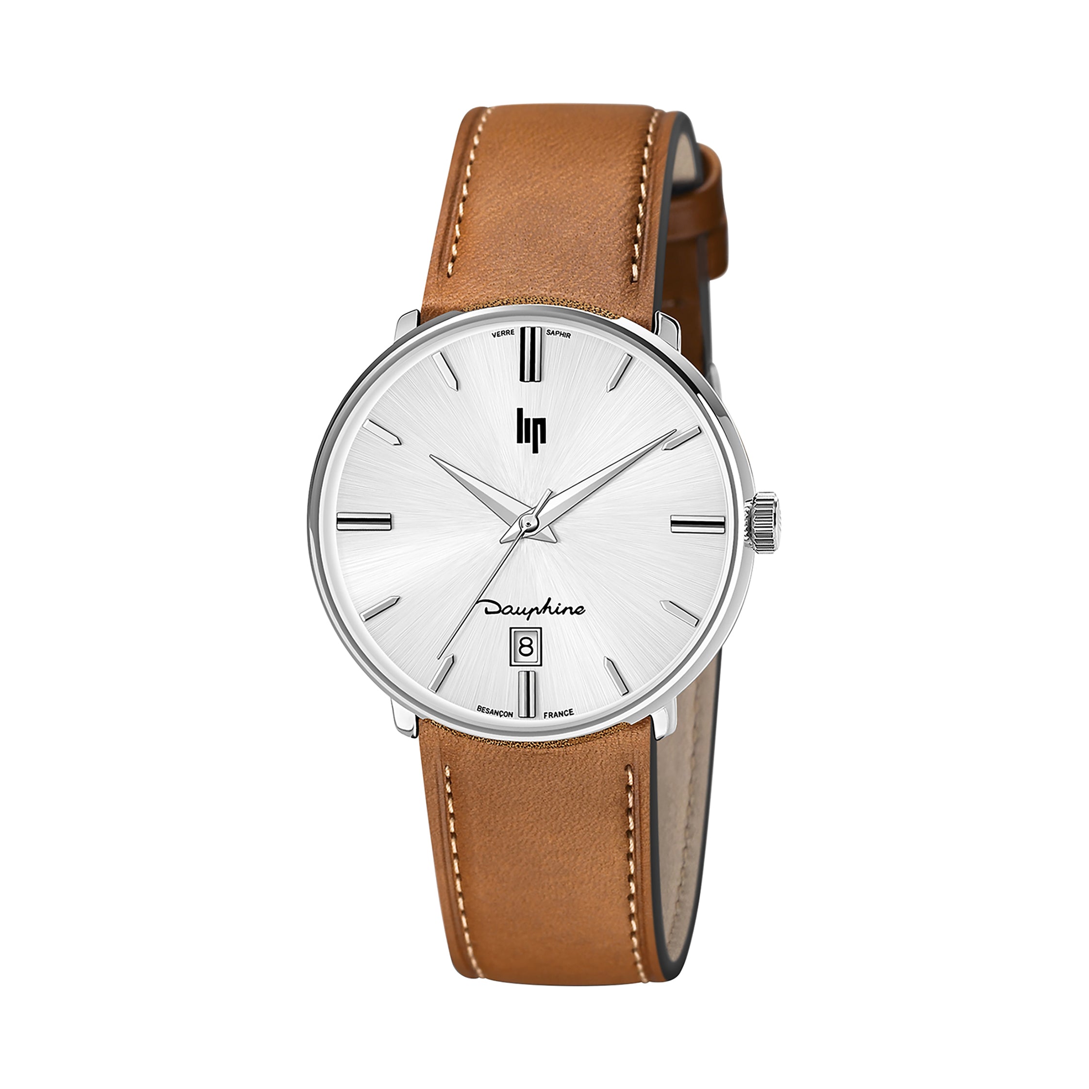 LIP Montre LIP Homme Dauphine en Cuir Marron 671422