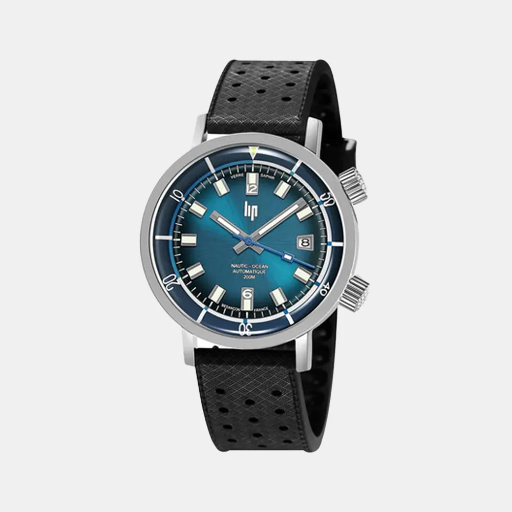 LIP Montre LIP Homme Grande Nautic-Océan en Cuir Noir 671854