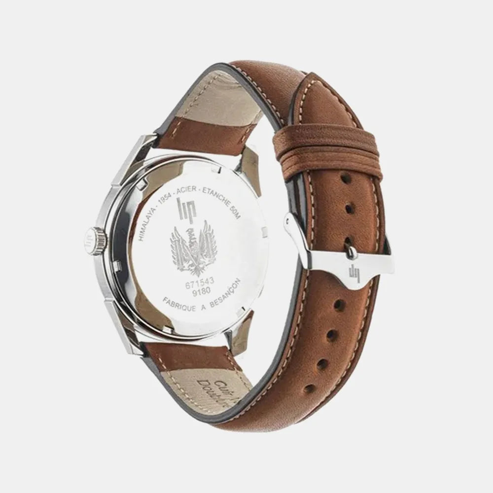 LIP Montre LIP Homme Himalaya en Cuir Marron 671543