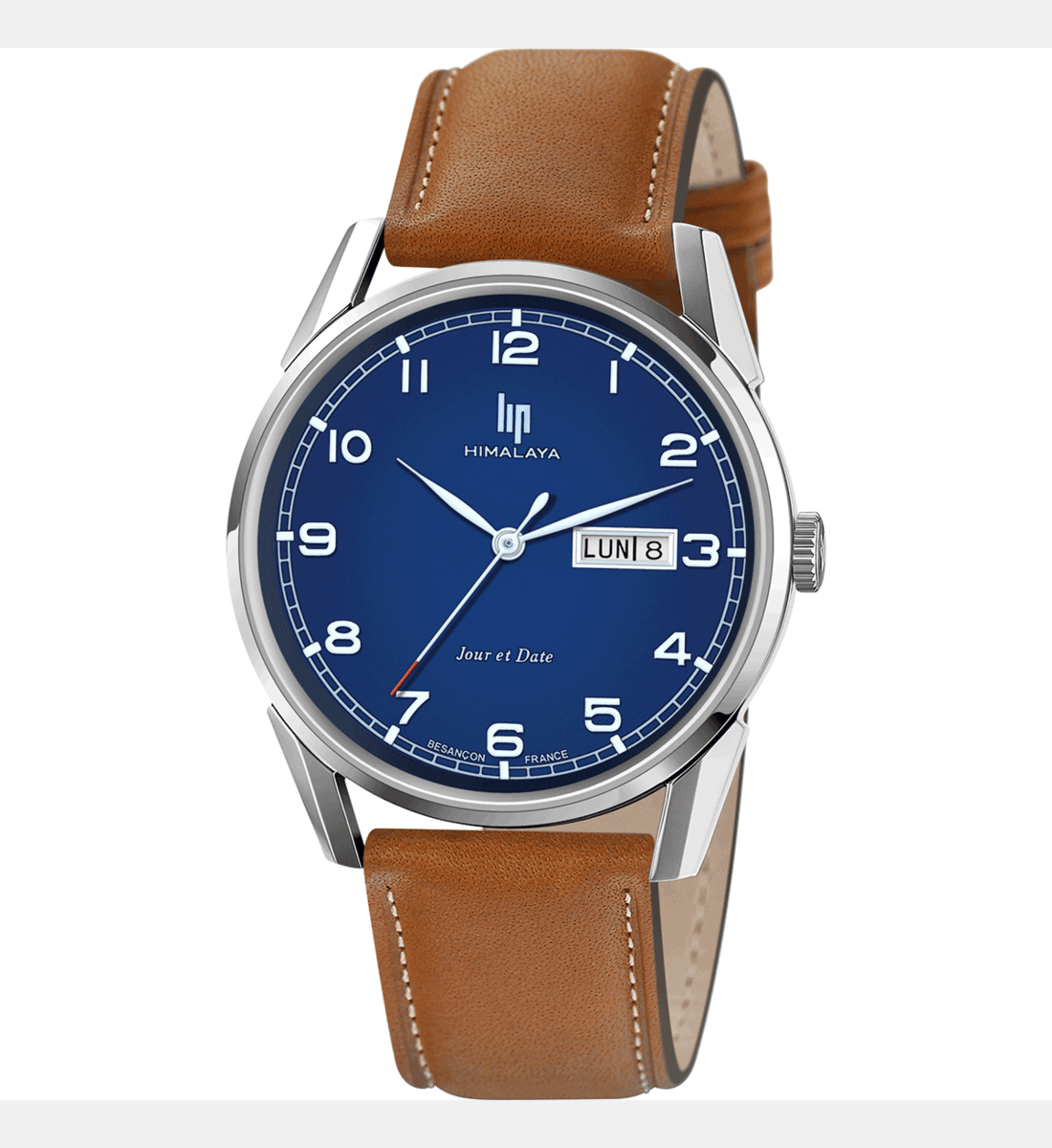 LIP Montre LIP Homme Himalaya en Cuir Marron 671705