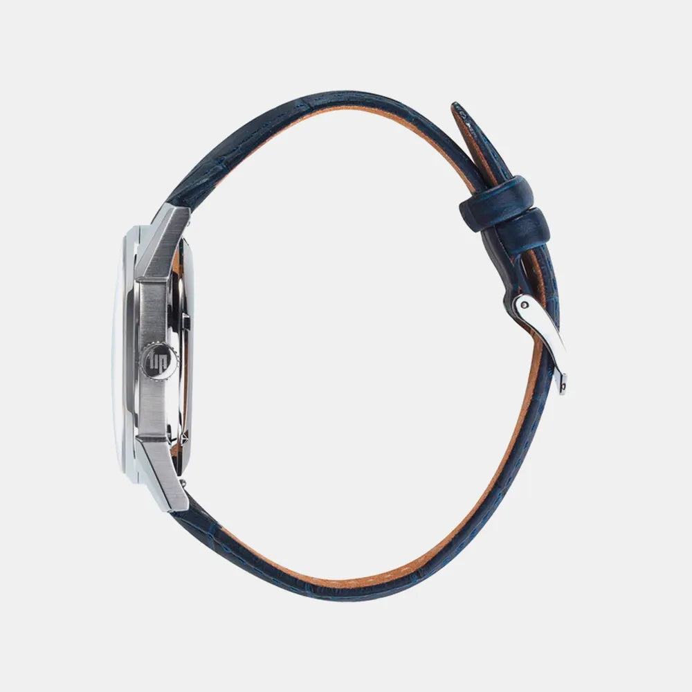 LIP Montre LIP Homme Himalaya Sablier Automatique en Cuir Bleu 671713