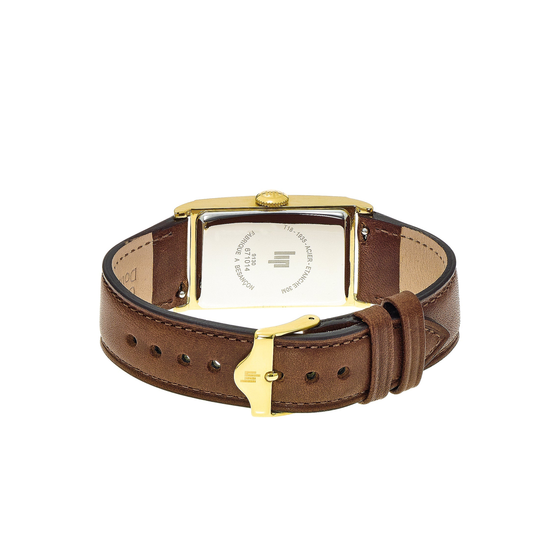 LIP Montre LIP Unisexe Churchill T18 en Cuir Marron 671014