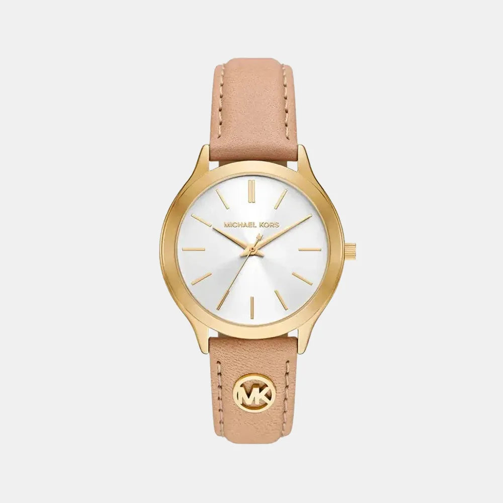 MICHAEL KORS Montre MICHAEL KORS Femme Runway en Cuir Beige MK7533
