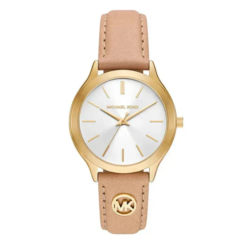 MICHAEL KORS Montre MICHAEL KORS Femme Runway en Cuir Beige MK7533