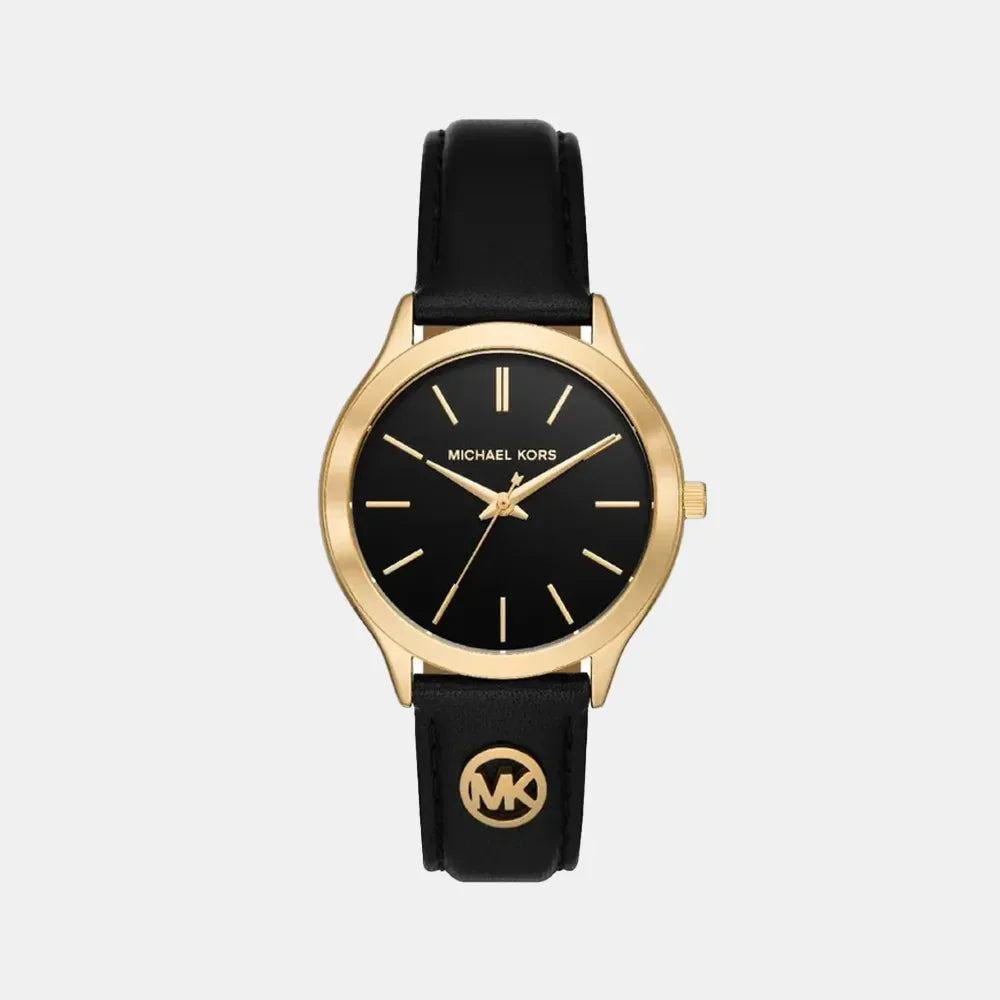 MICHAEL KORS Montre MICHAEL KORS Femme Runway en Cuir Noir MK7482