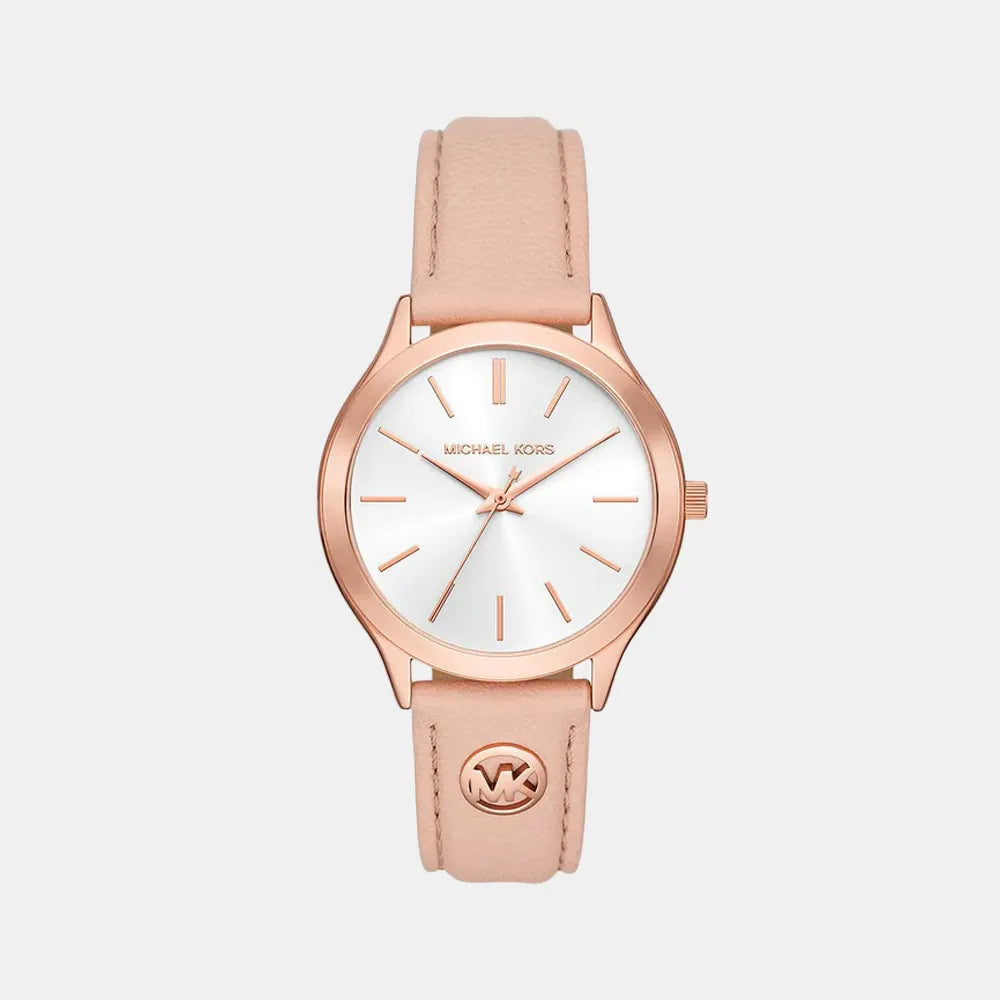 MICHAEL KORS Montre MICHAEL KORS Femme Slim Runway en Cuir Rose MK7467