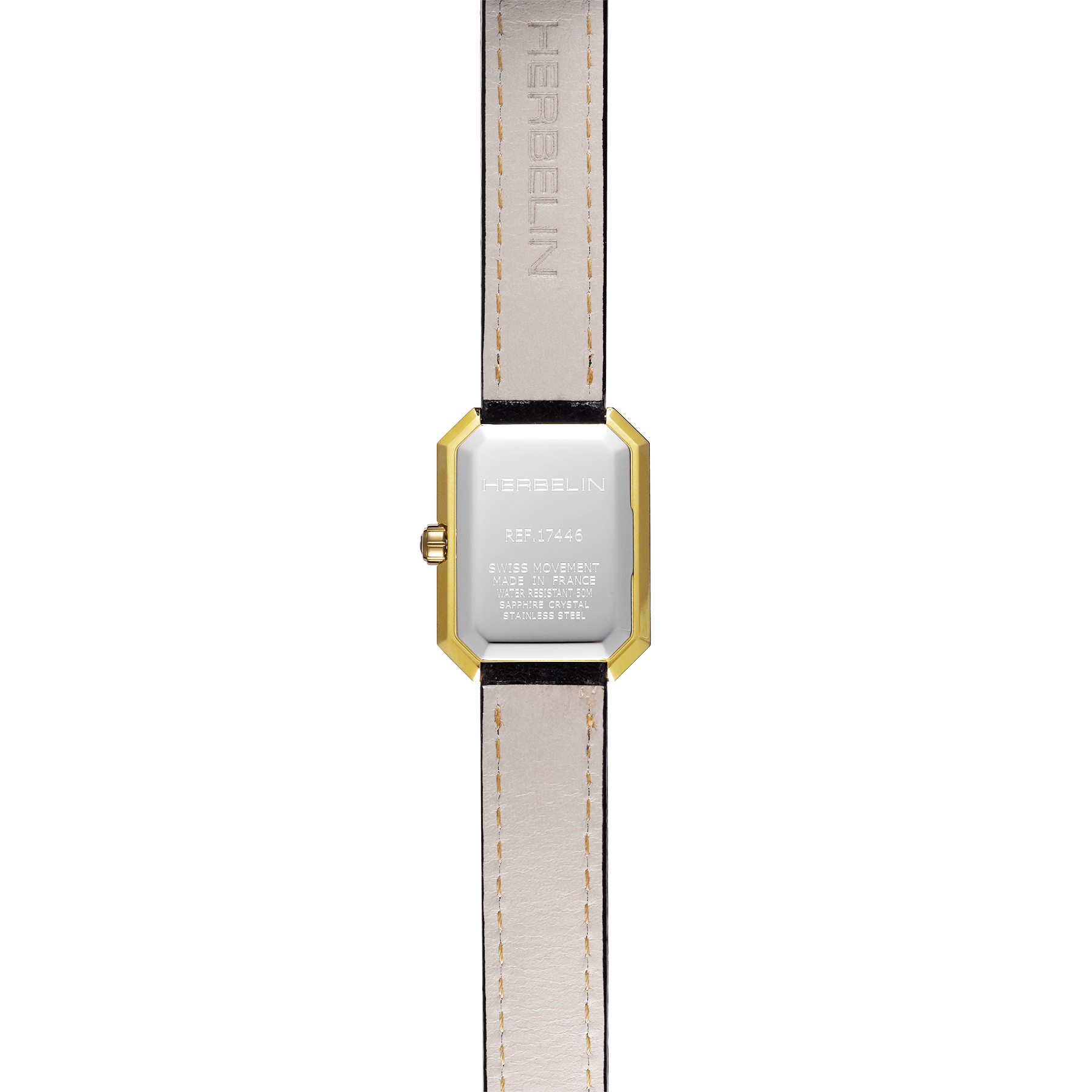 MICHEL HERBELIN Montre HERBELIN Femme Octogone en Cuir 17446P19