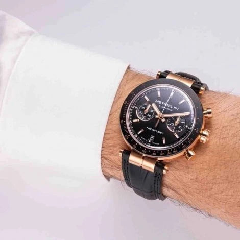 MICHEL HERBELIN Montre HERBELIN Homme Newport Automatique Chronographe 256TRCN14