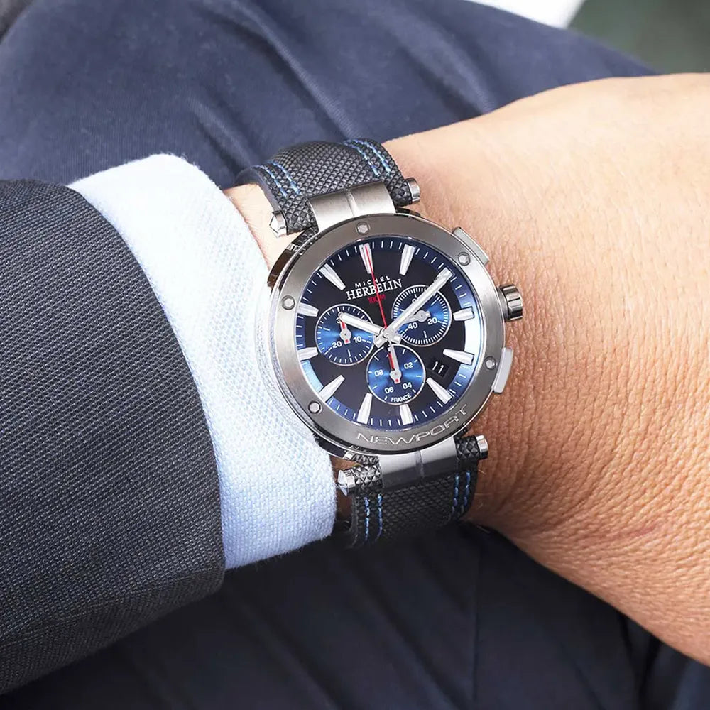 MICHEL HERBELIN Montre HERBELIN Homme Newport Chronographe 37688AG65