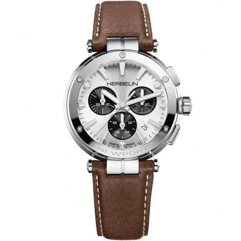 MICHEL HERBELIN Montre HERBELIN Homme Newport Chronographe en Cuir 37658AP42MA