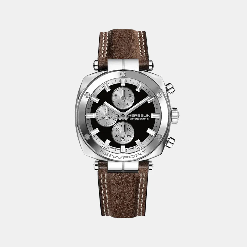 MICHEL HERBELIN Montre HERBELIN Homme Newport Heritage Chronographe 35664AP24BR