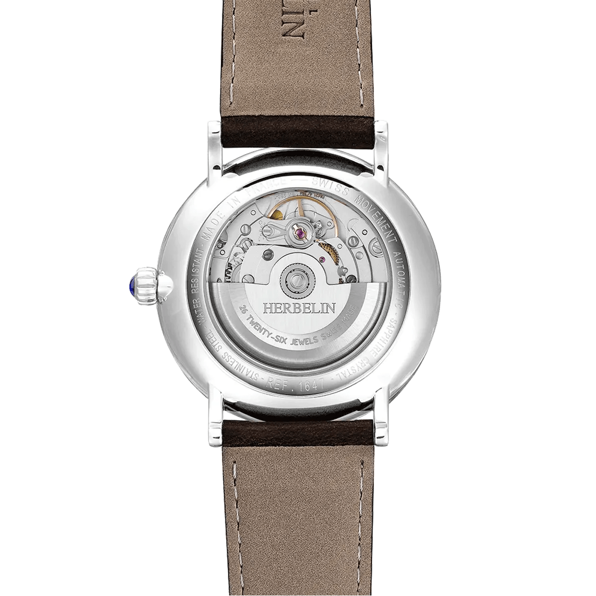 MICHEL HERBELIN Montre MICHEL HERBELIN Homme Inspiration Automatic en Cuir 1647AP15BR