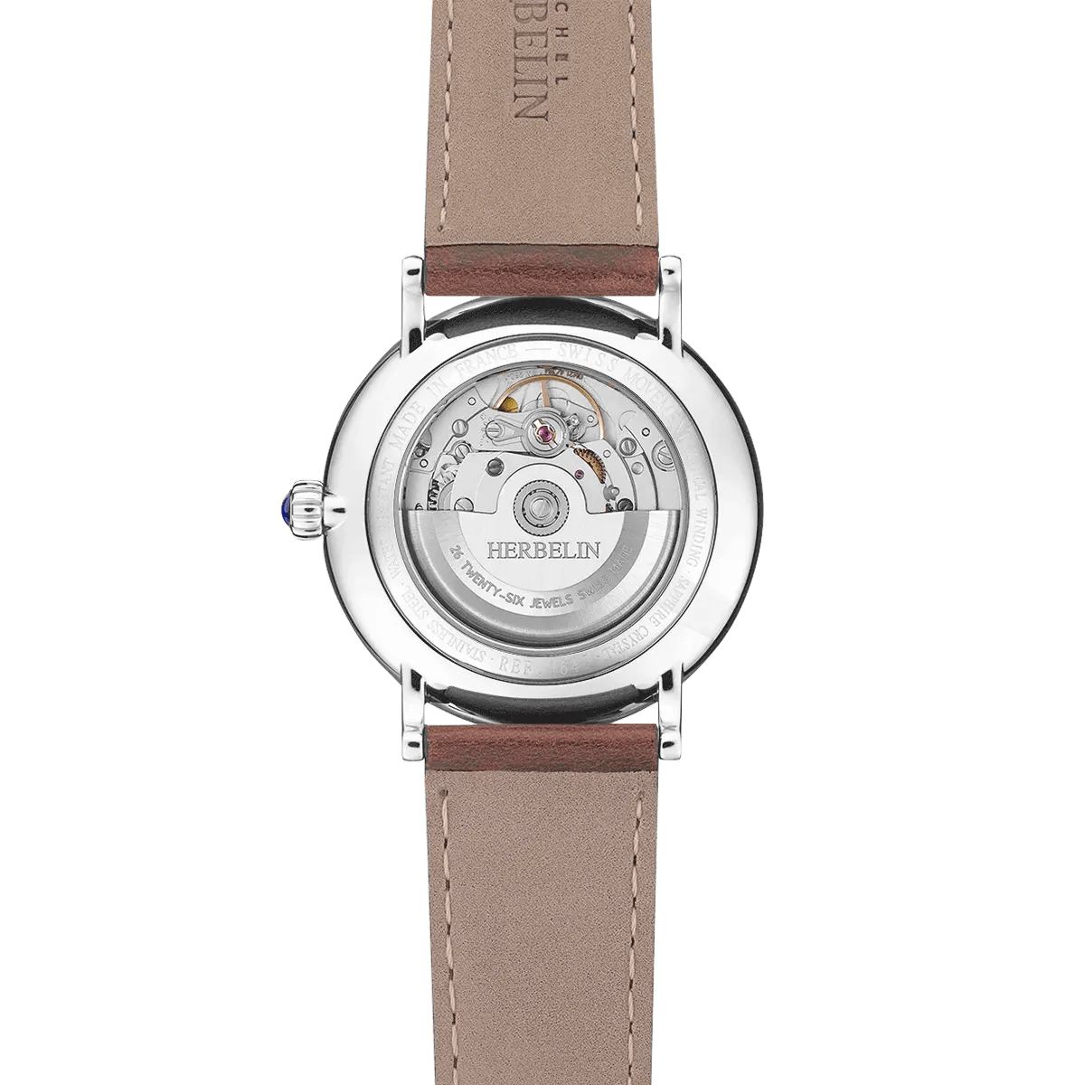 MICHEL HERBELIN Montre MICHEL HERBELIN Homme Inspiration Automatic en Cuir 1647AP16BR