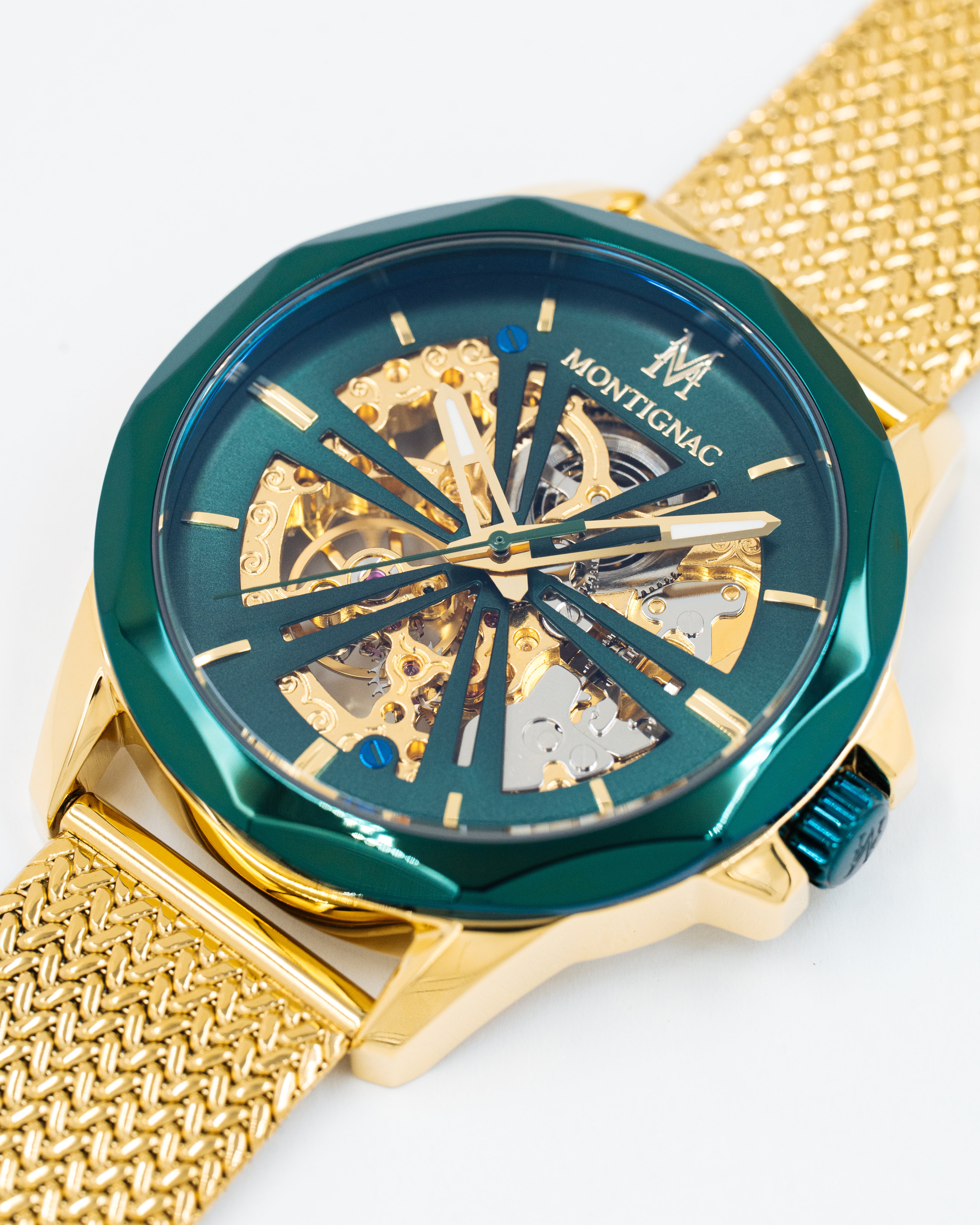 MONTIGNAC Montre MONTIGNAC Homme Automatique en Acier Doré MOW1207