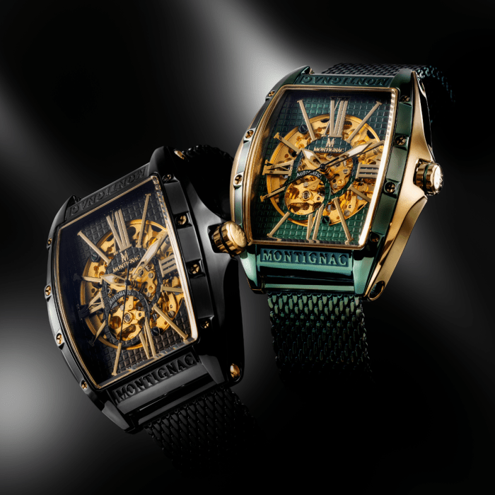 MONTIGNAC Montre MONTIGNAC Homme Automatique en Acier Noir MOW1103