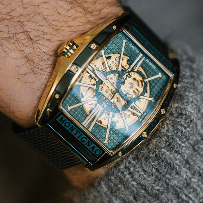 MONTIGNAC Montre MONTIGNAC Homme Automatique en Acier Vert MOW1102