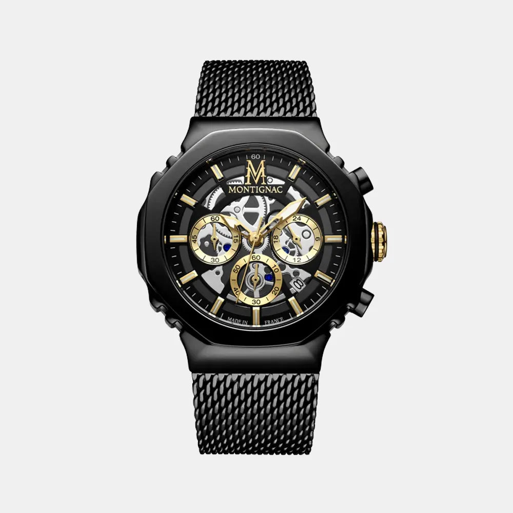 MONTIGNAC Montre MONTIGNAC Homme Chronographe en Acier Milanais MOW1205