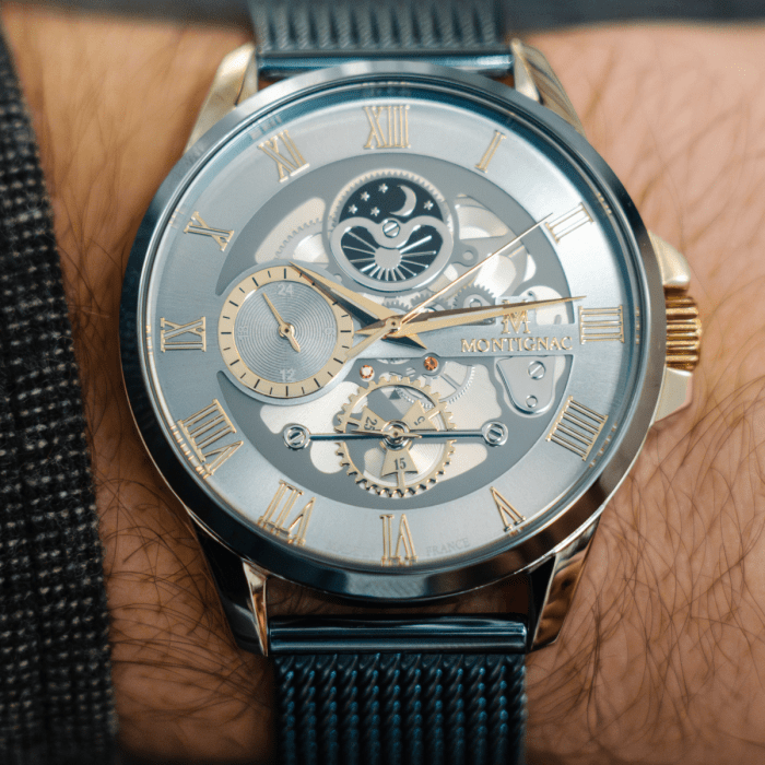 MONTIGNAC Montre MONTIGNAC Homme en Acier Bleu MOW1100