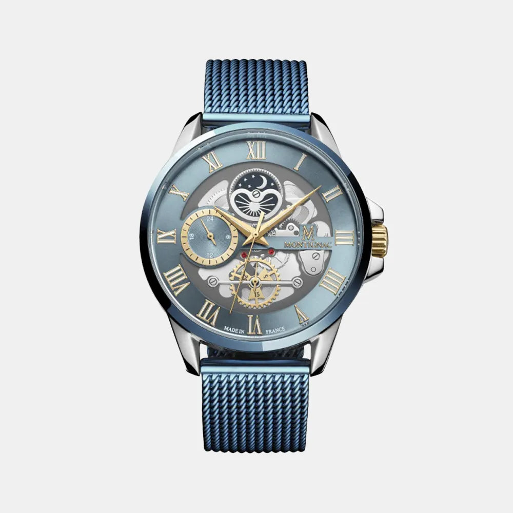 MONTIGNAC Montre MONTIGNAC Homme en Acier Bleu MOW1100