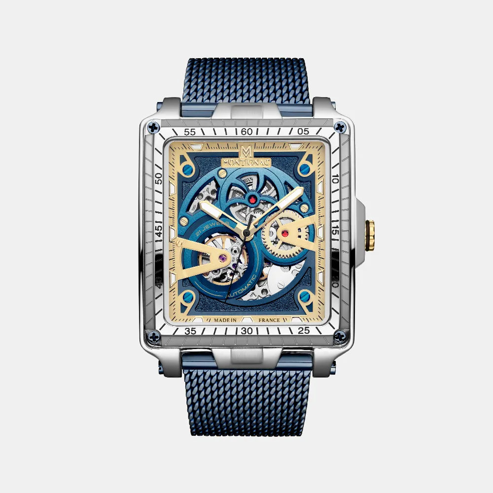 MONTIGNAC Montre Montignac Homme en Acier Milanais Bleu MOW1311