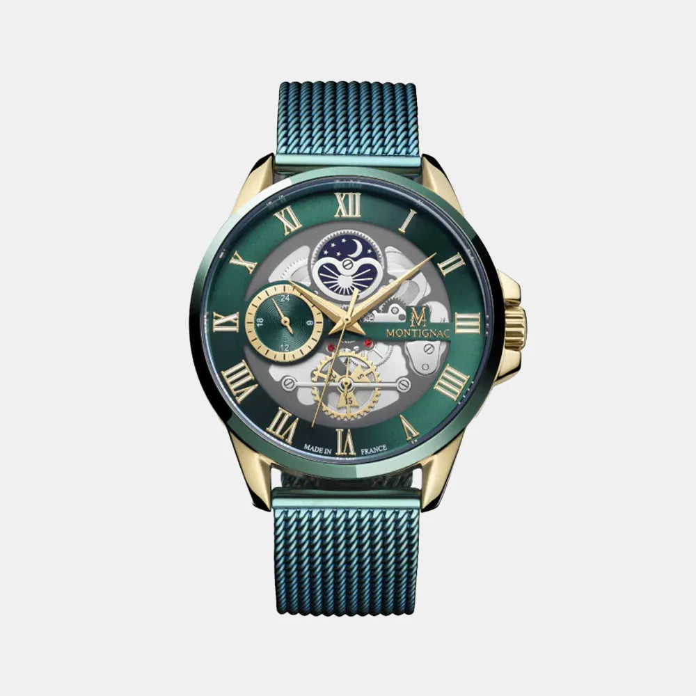 MONTIGNAC Montre MONTIGNAC Homme en Acier Vert MOW1101