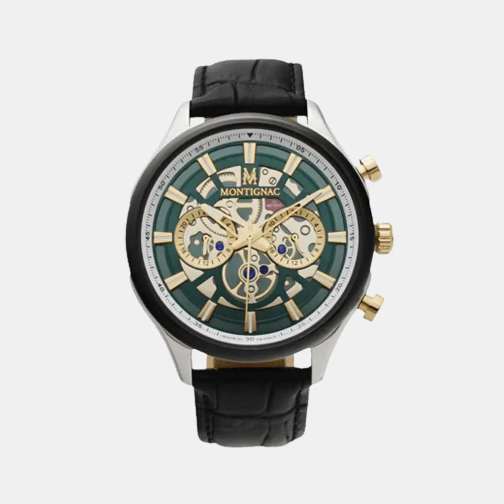 MONTIGNAC Montre MONTIGNAC Homme en Cuir MOW607