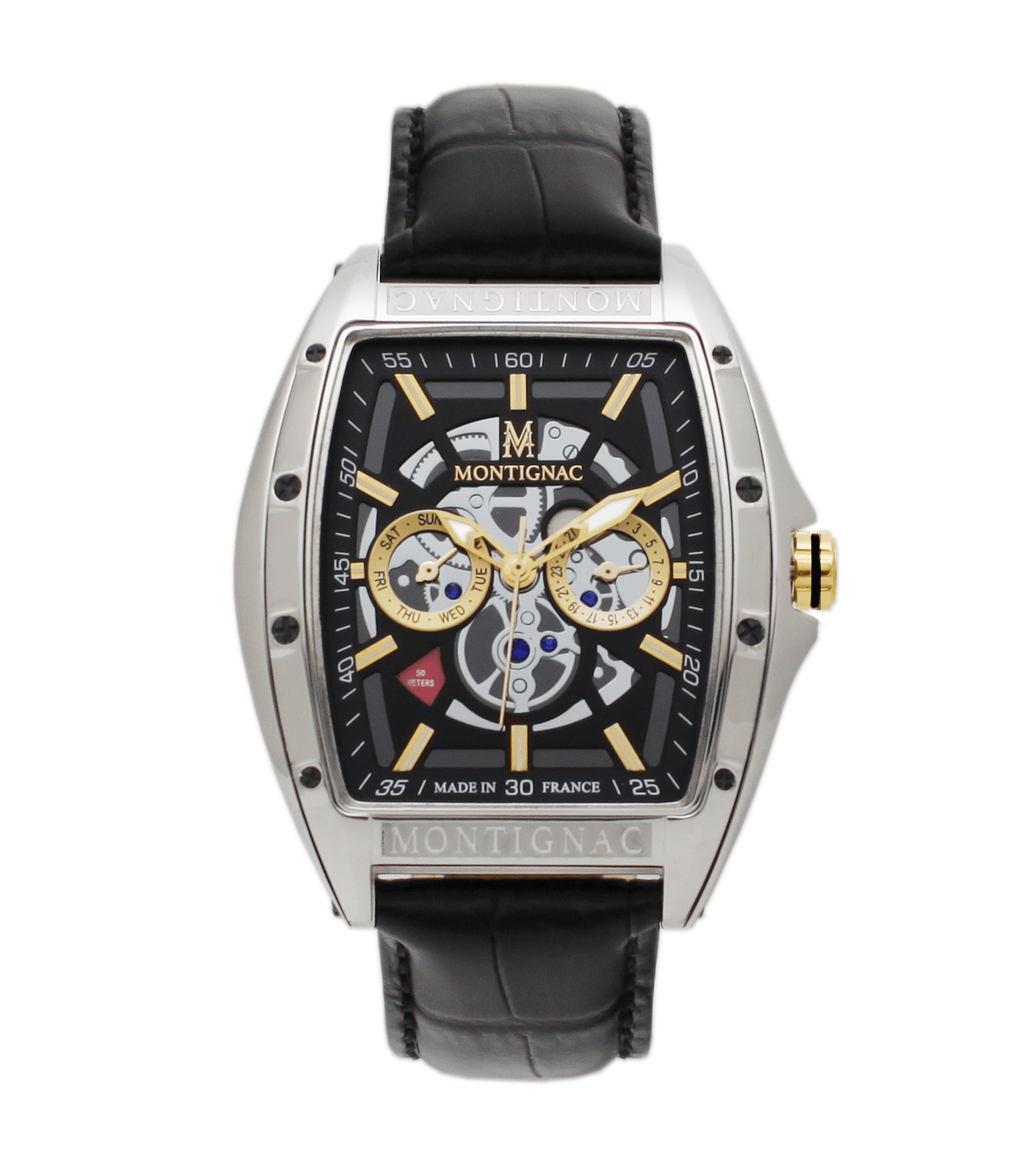 MONTIGNAC Montre MONTIGNAC Homme en Cuir MOW700