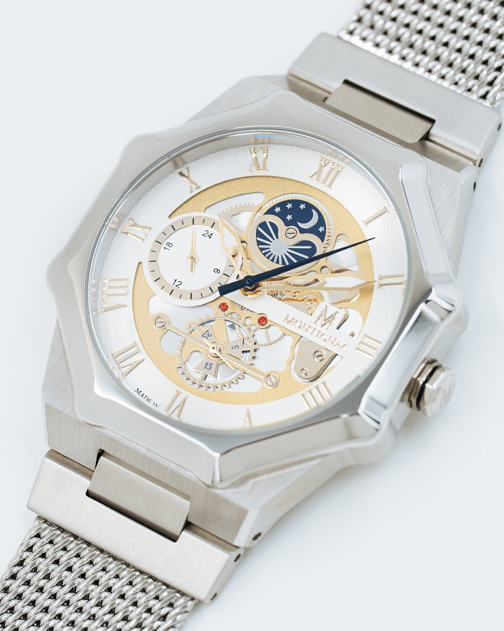 MONTIGNAC Montre MONTIGNAC Homme Multifonction en Acier MOW1209