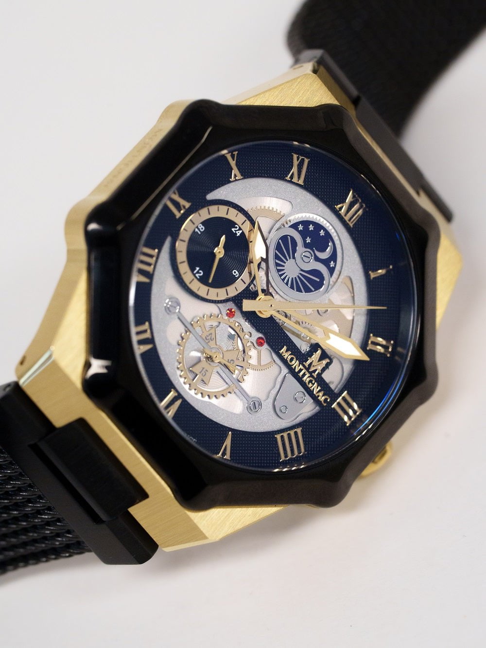 MONTIGNAC Montre MONTIGNAC Homme Multifonction en Acier MOW1210