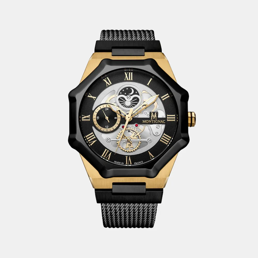 MONTIGNAC Montre MONTIGNAC Homme Multifonction en Acier MOW1210