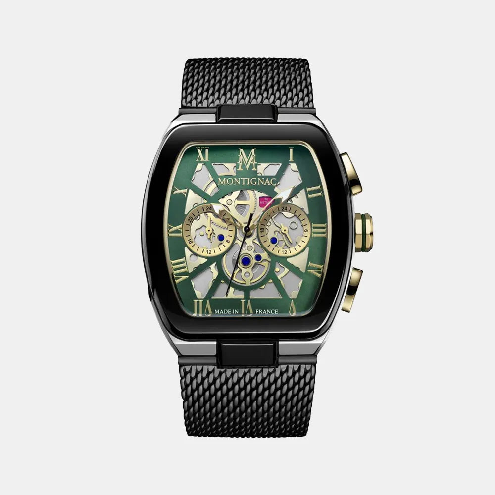 MONTIGNAC Montre MONTIGNAC Homme Tonneau Vert MOW1105