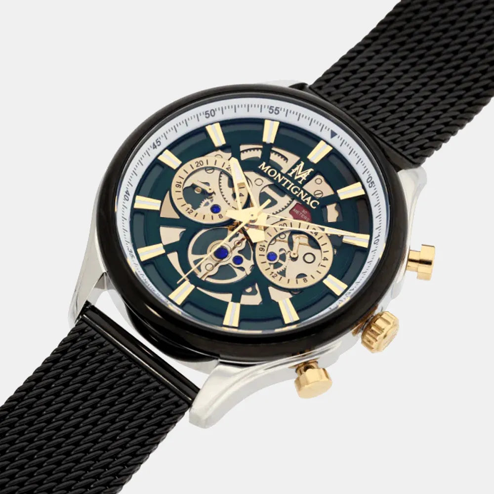 MONTIGNAC Montre MONTIGNAC Origine Homme en Acier Milanais MOW1000