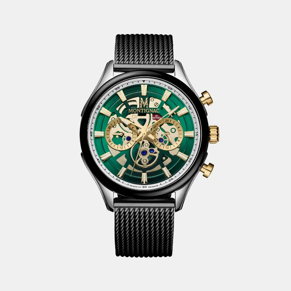 MONTIGNAC Montre MONTIGNAC Origine Homme en Acier Milanais MOW1000