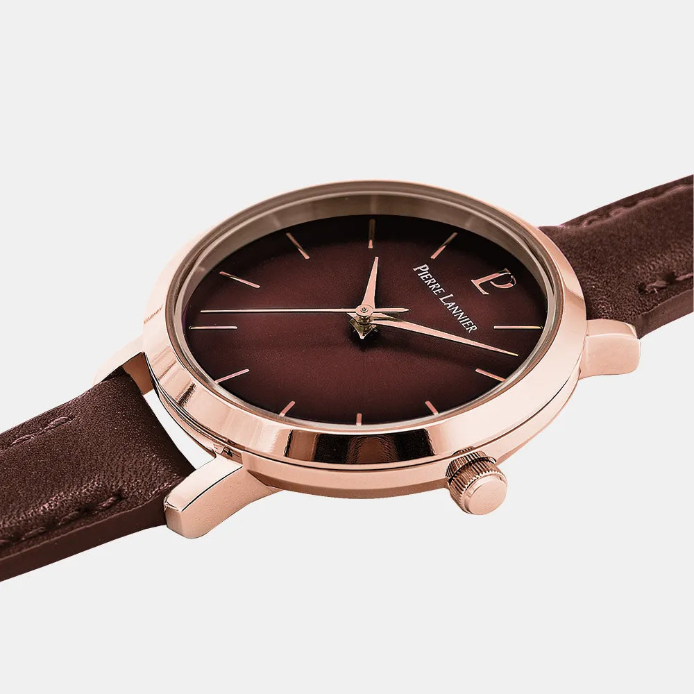 PIERRE LANNIER Montre PIERRE LANNIER Femme Chouquette en Cuir Marron 038J984