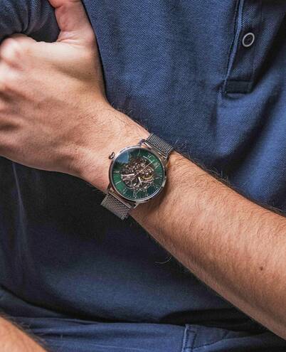 PIERRE LANNIER Montre PIERRE LANNIER Homme Automatic en Acier Milanais 323D171