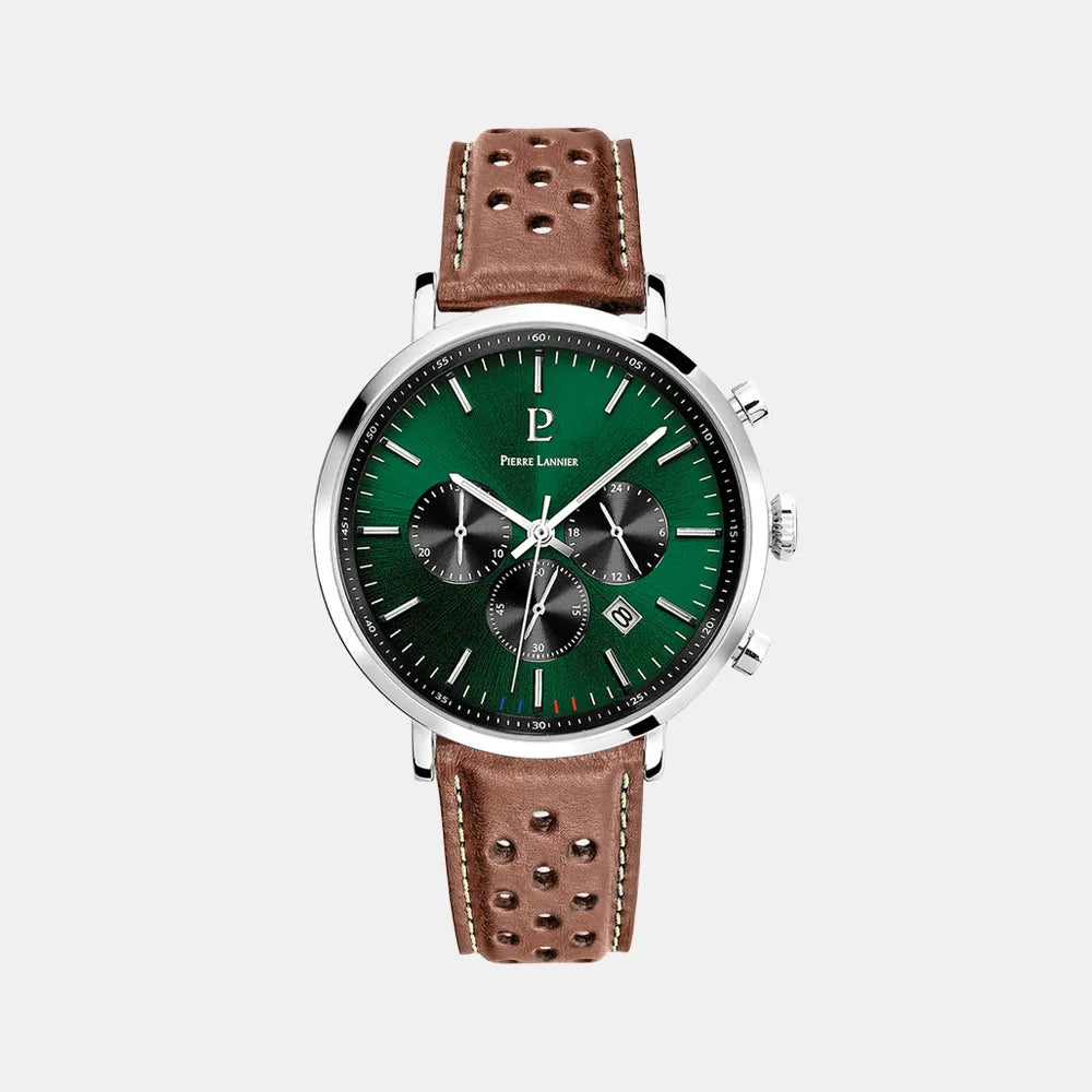 PIERRE LANNIER Montre PIERRE LANNIER Homme Baron Chronographe Vert 219G164