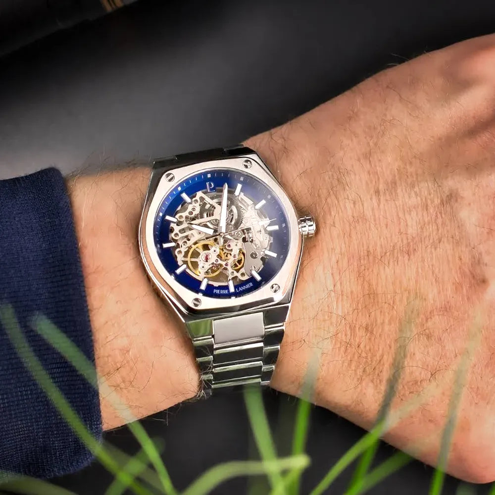 PIERRE LANNIER Montre PIERRE LANNIER Homme Copilote Automatique en Acier 308G161