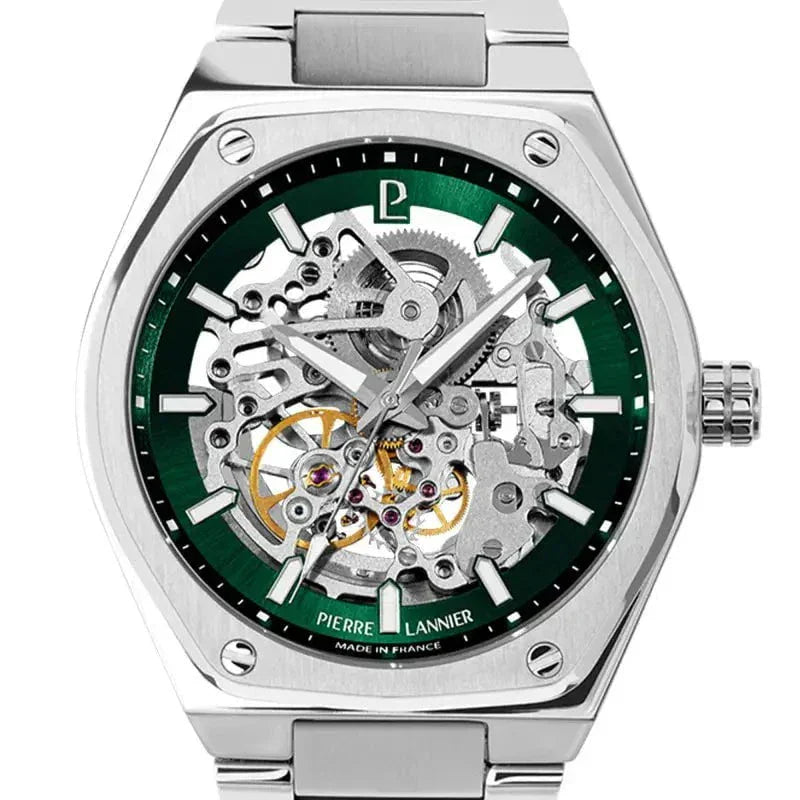 PIERRE LANNIER Montre PIERRE LANNIER Homme Copilote Automatique en Acier 308G171