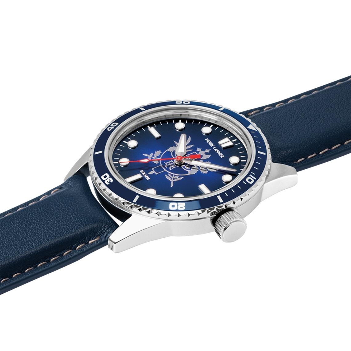 PIERRE LANNIER Montre PIERRE LANNIER Homme Élysée en Cuir Bleu 460G166
