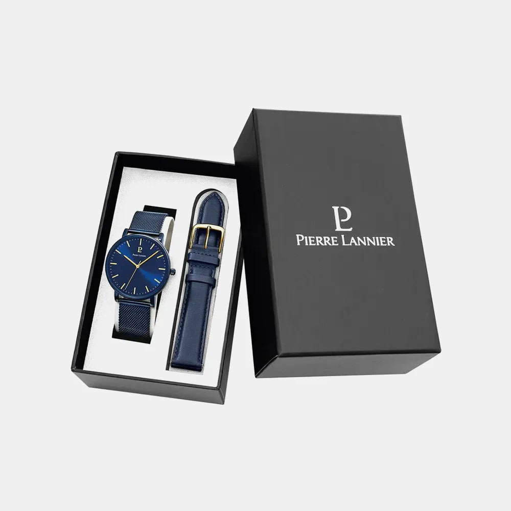 PIERRE LANNIER Montre PIERRE LANNIER Homme Essential Coffret Bracelets Interchangeables 388C466