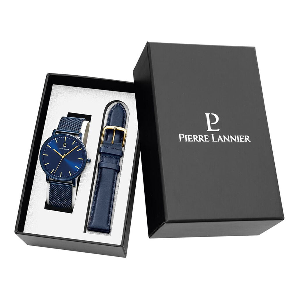 PIERRE LANNIER Montre PIERRE LANNIER Homme Essential Coffret Bracelets Interchangeables 388C466