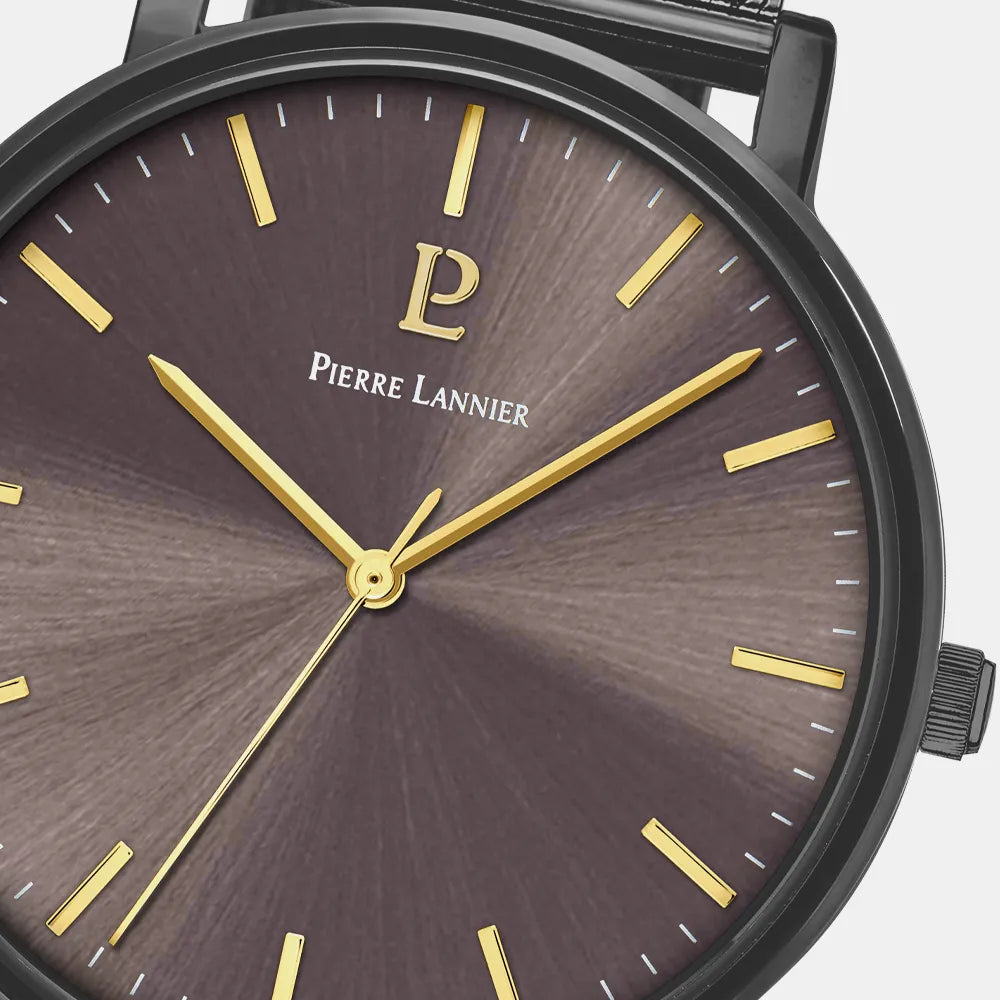 PIERRE LANNIER Montre PIERRE LANNIER Homme Essential en Acier Milanais Gris 218F499