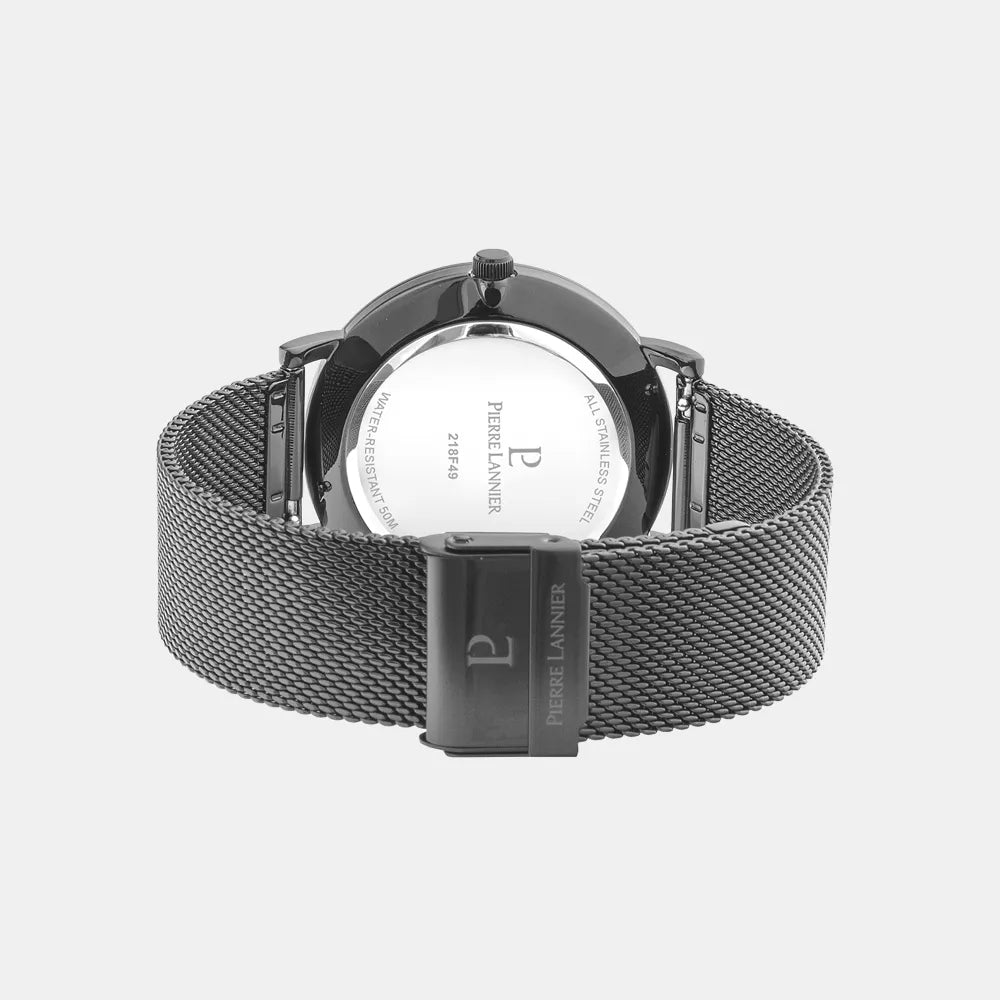 PIERRE LANNIER Montre PIERRE LANNIER Homme Essential en Acier Milanais Gris 218F499