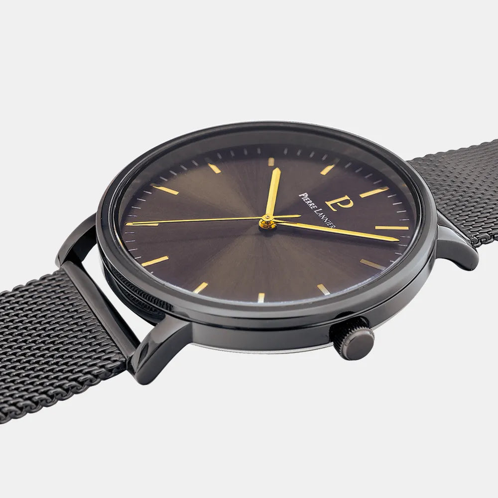 PIERRE LANNIER Montre PIERRE LANNIER Homme Essential en Acier Milanais Gris 218F499