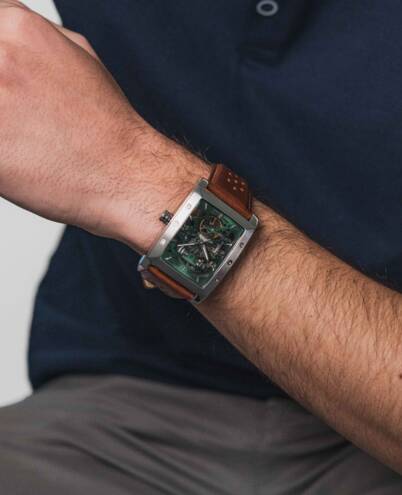 PIERRE LANNIER Montre PIERRE LANNIER Homme Hector en Cuir Marron 342A174