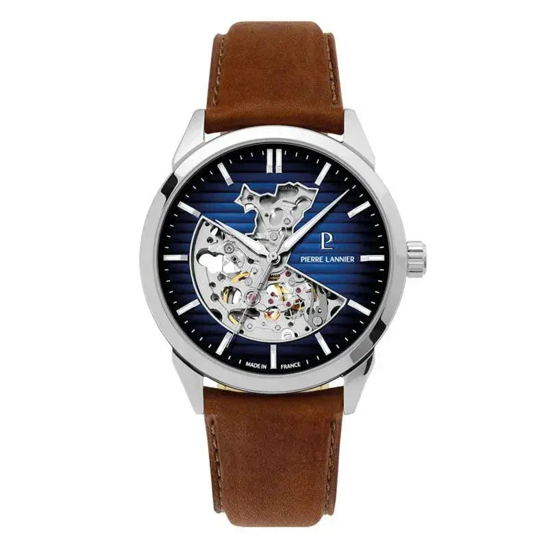 PIERRE LANNIER Montre PIERRE LANNIER Homme Monarck Automatique en Cuir 315D164