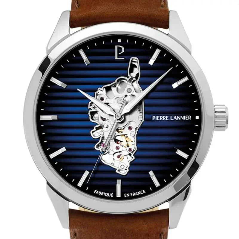 PIERRE LANNIER Montre PIERRE LANNIER Homme Monarck Automatique en Cuir 316F124